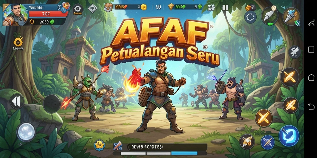 Tampilan gameplay seru dalam AFAF dengan petualangan yang menantang.