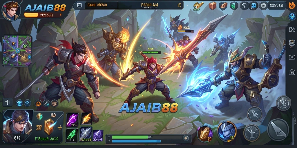 Gameplay seru dan mendebarkan dalam AJAIB88 MOBA.