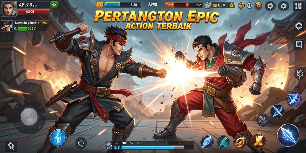 Tangkapan layar gameplay API88 yang menunjukkan aksi pertarungan yang mendebarkan.