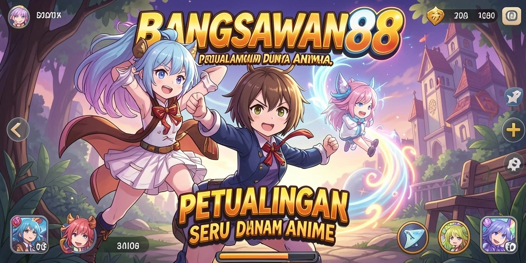 Screenshot BANGSAWAN88 menunjukkan aksi seru dalam petualangan anime.