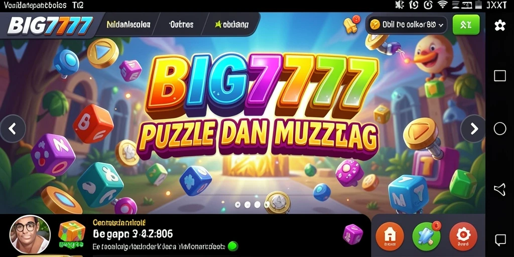 Screenshot gameplay BIG777, menunjukkan tantangan puzzle yang menarik.