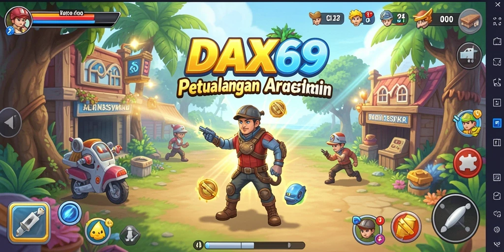 Gameplay seru DAX69 yang penuh aksi dan tantangan.