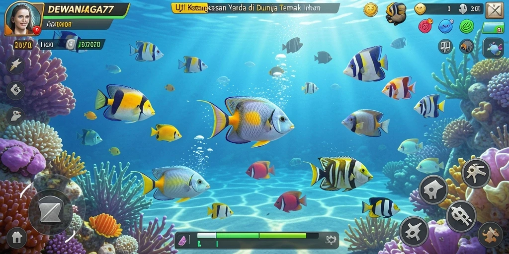 Tampilan menawan dari gameplay Tembak Ikan di DEWANAGA77.