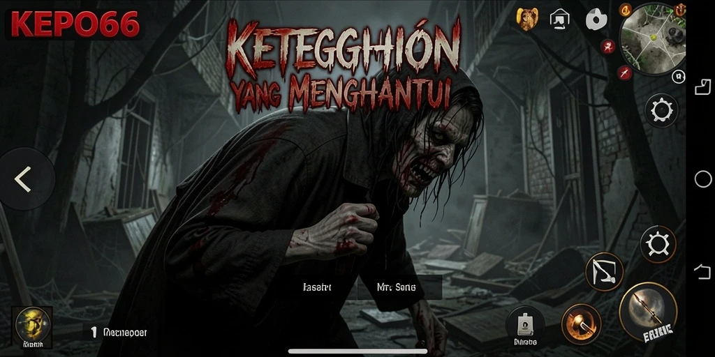Tangkapan layar dari gameplay menakutkan KEPO66.