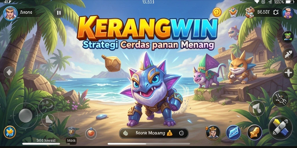 Tampilan gameplay KERANGWIN yang penuh strategi dan aksi.