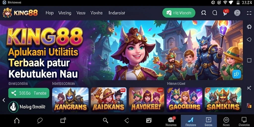Tampilan antarmuka KING88 yang sederhana dan mudah digunakan.