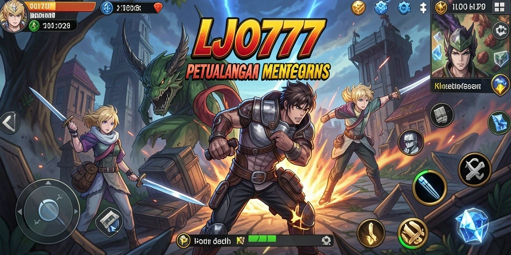 Tampilan gameplay LJO777 yang menakjubkan dan penuh aksi anime.
