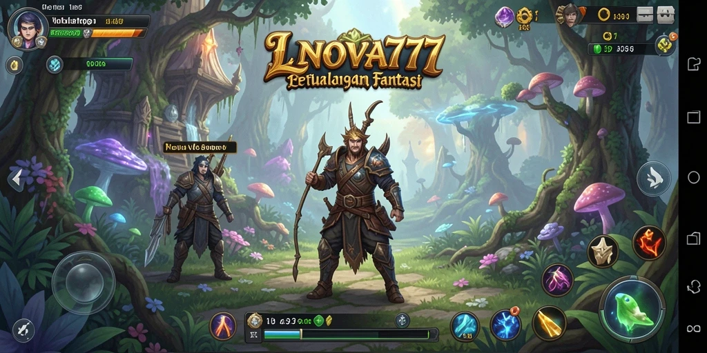 Screenshot LNOVA777 menampilkan aksi laga epik yang seru.