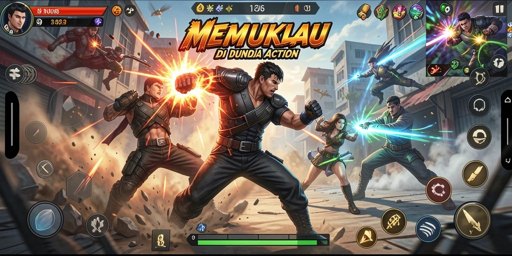 Tampilkan gameplay N06 yang penuh aksi dan pertarungan seru.