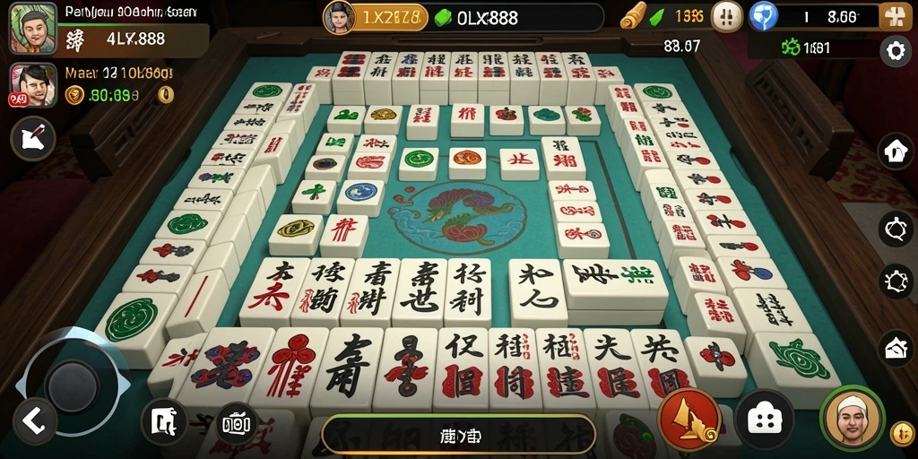 Tampilan seru gameplay Mahjong di OLX888 dengan berbagai tantangan.