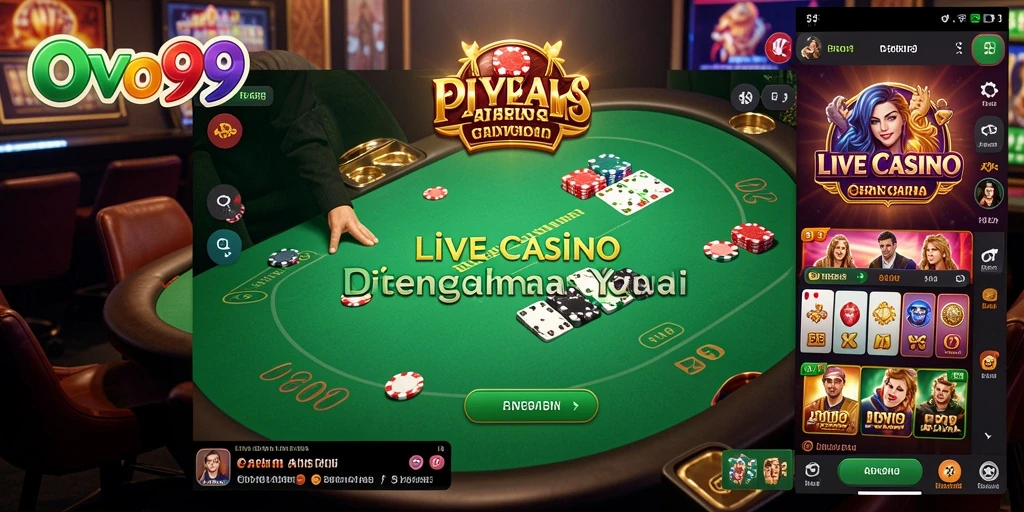 Gameplay seru OVO99 dalam suasana Live Casino yang menegangkan.