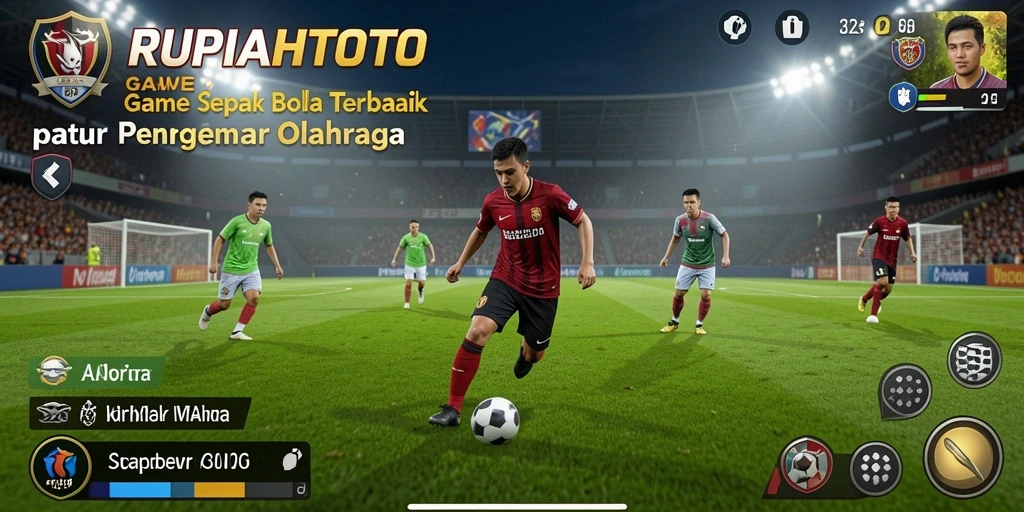 Screenshot gameplay RUPIAHTOTO yang menampilkan pertandingan sepak bola menarik.