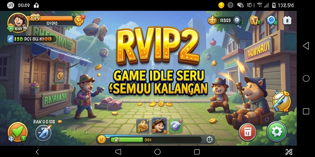 Tampilan gameplay <strong>RVIP2</strong> memperlihatkan keseruan dalam bermain Idle.