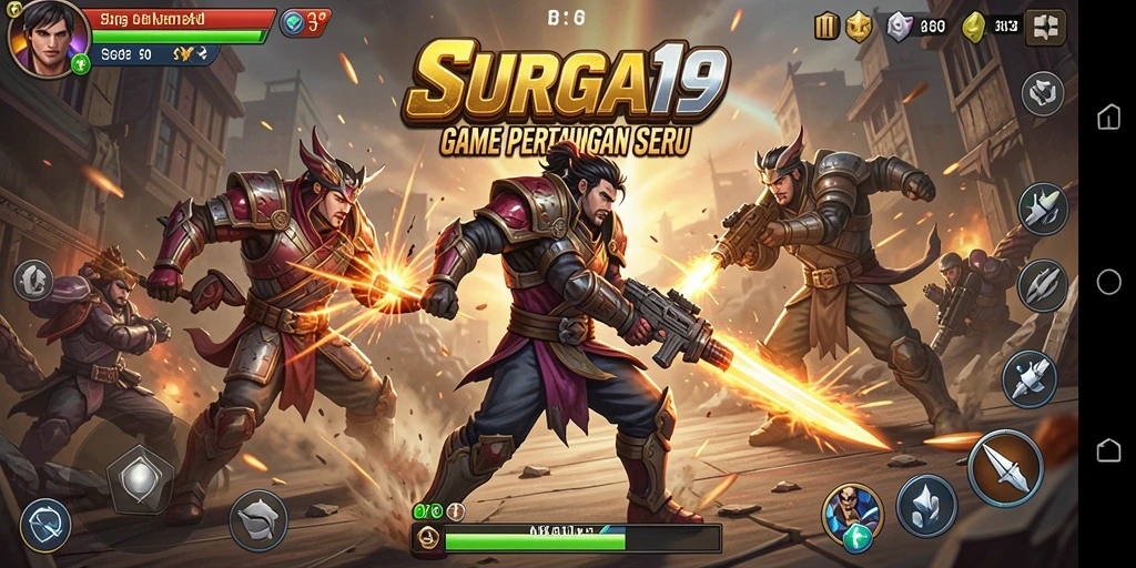 Tampilan gameplay SURGA19 yang penuh aksi dan pertarungan seru.