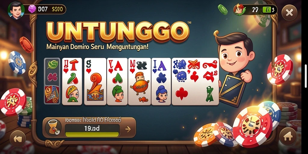Screenshot gameplay Domino UNTUNGGO yang menarik dan interaktif.